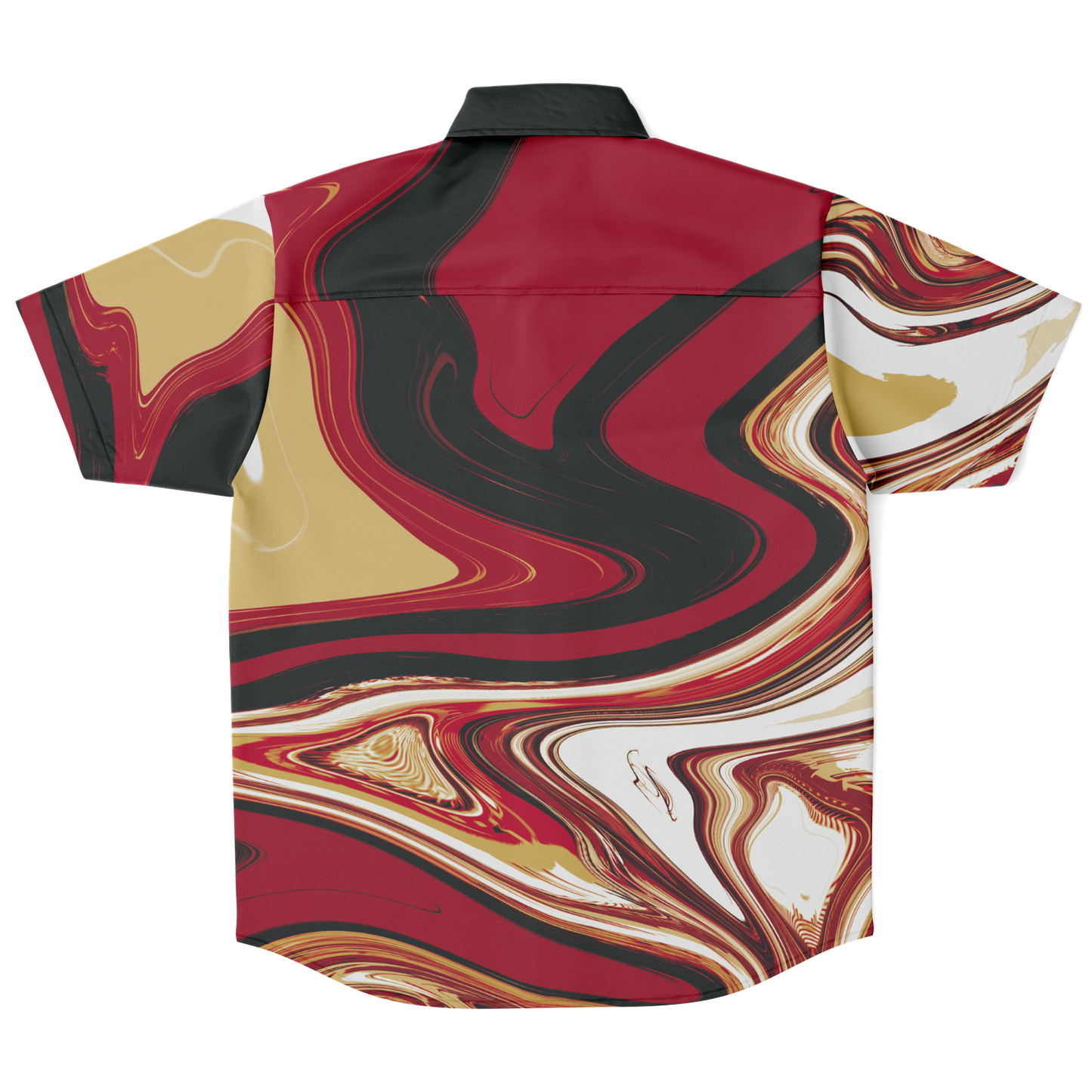 Samurai Suminagashi Short Sleeve Button Down Shirt - Oni Threads