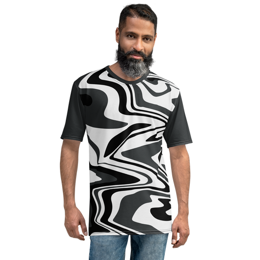 Charcoal Suminagashi Men's t-shirt - Oni Threads