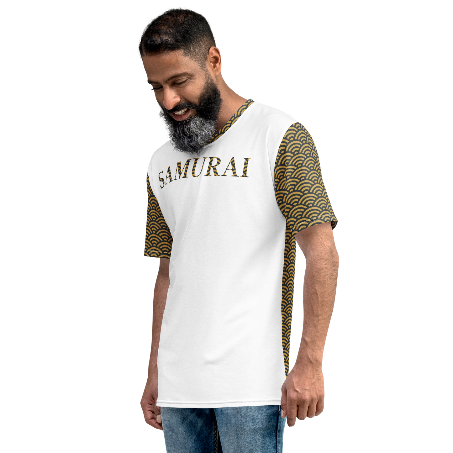 Seigaiha Samurai Men's T-Shirt - Oni Threads
