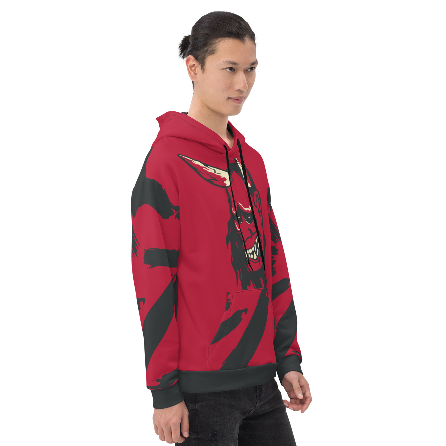 Japanese Demon Oni Mask Unisex Hoodie - Oni Threads