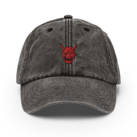 Japanese Demon Oni Full Color Vintage Hat - Oni Threads