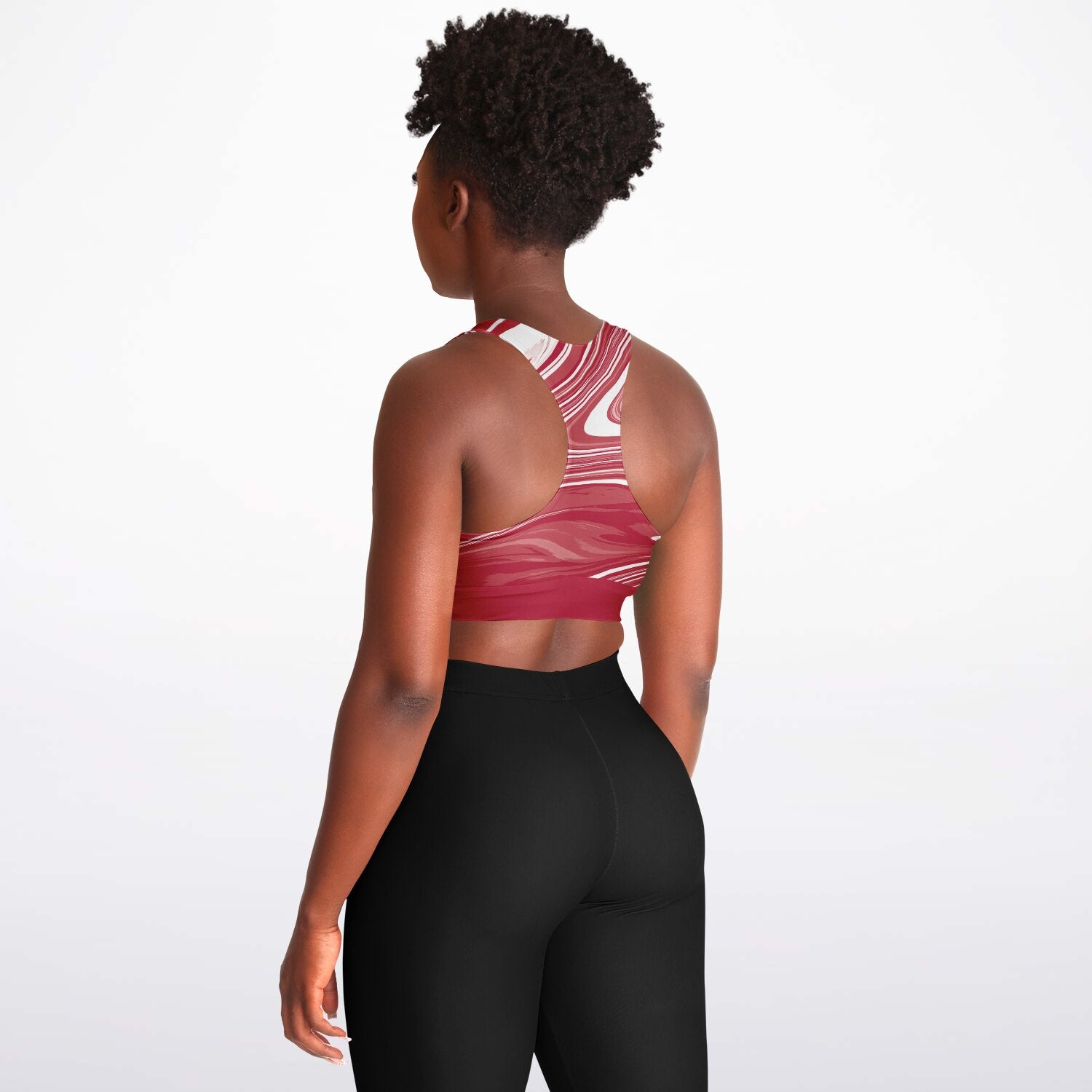 Suminagashi “Crimson Spirit” Padded Sports Bra