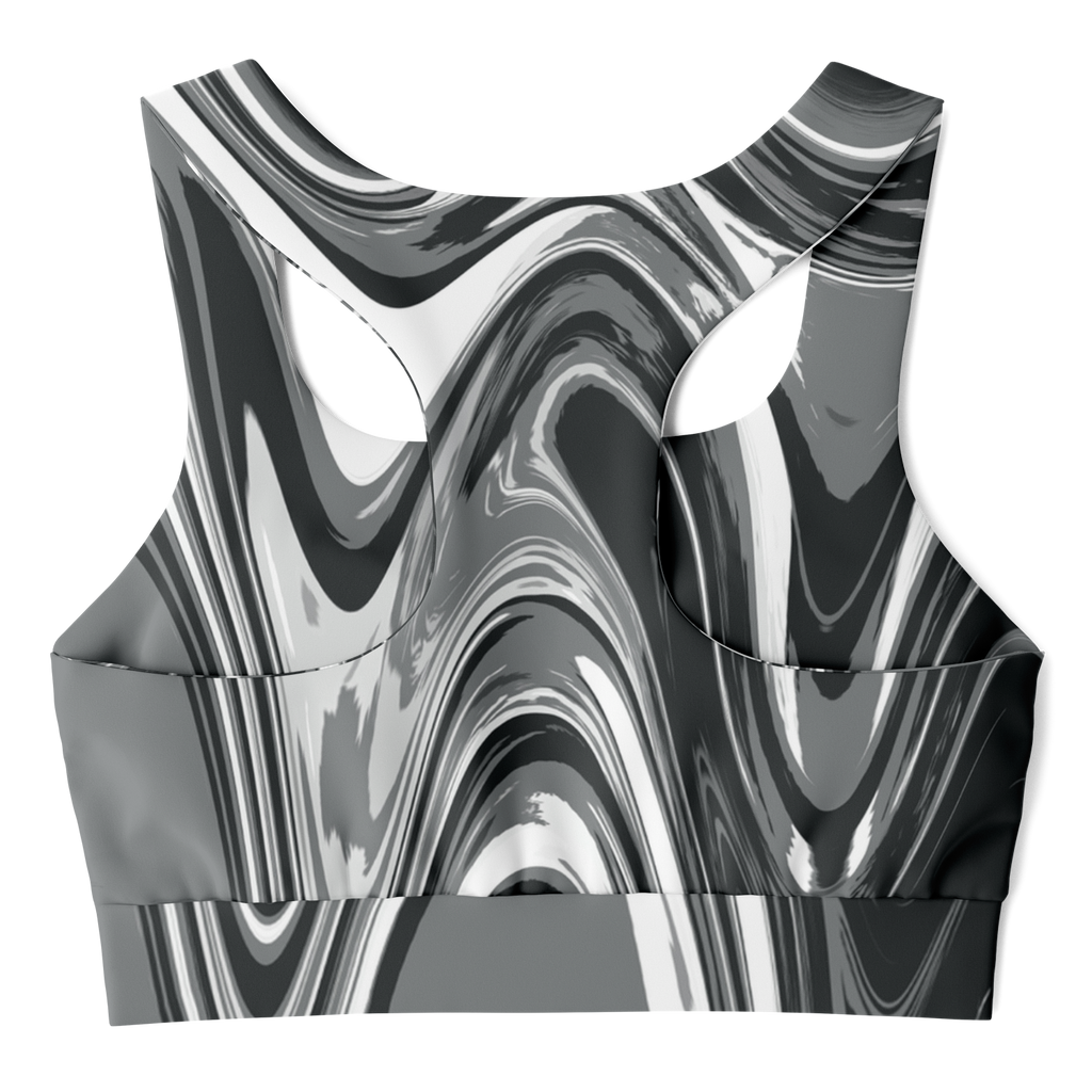 Suminagashi “Iron Smoke” Padded Sports Bra