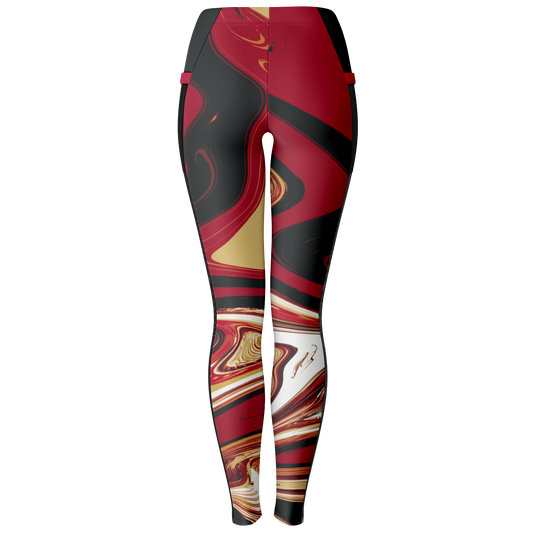 Samurai Suminagashi Mesh Pocket Legging