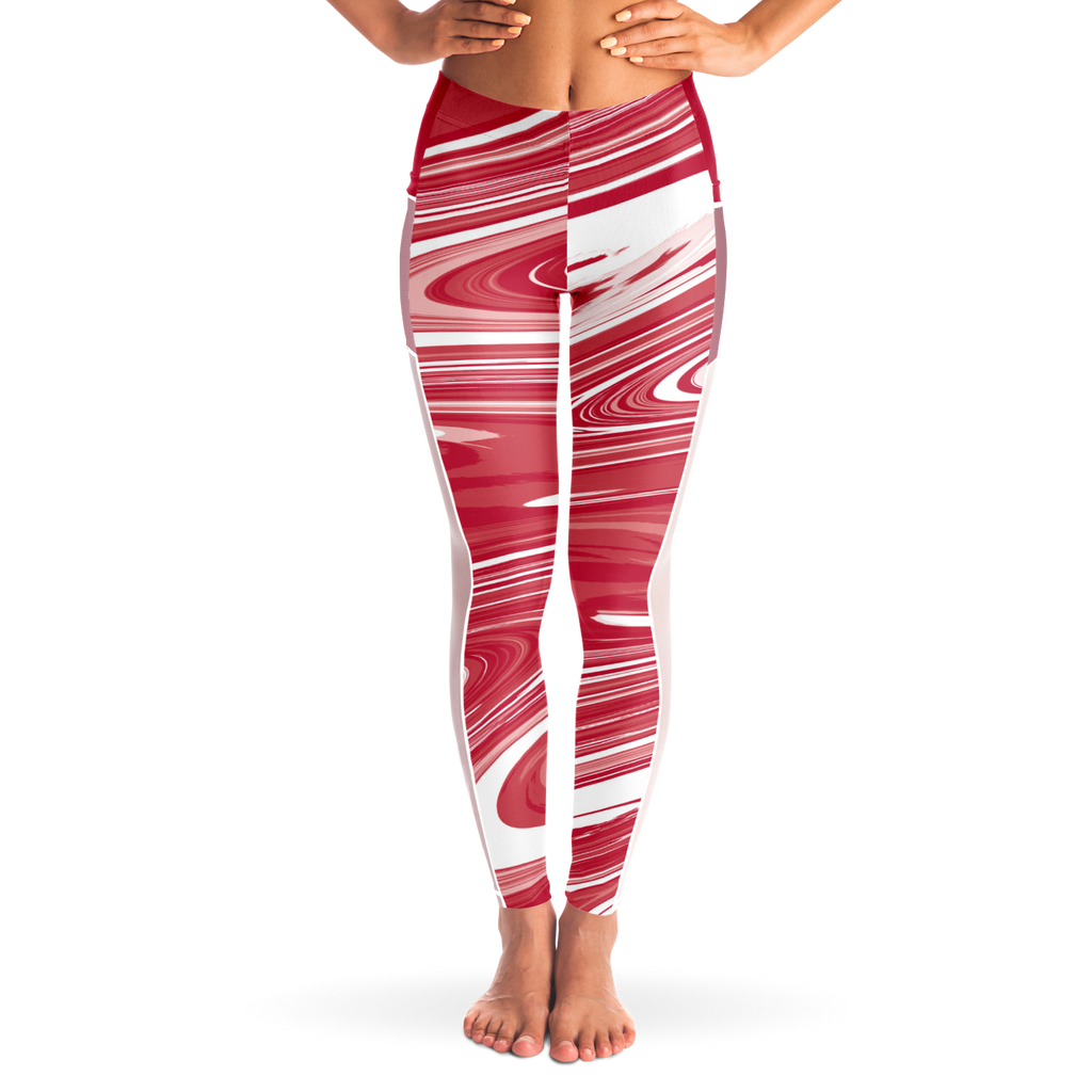 Suminagashi “Crimson Spirit” Leggings