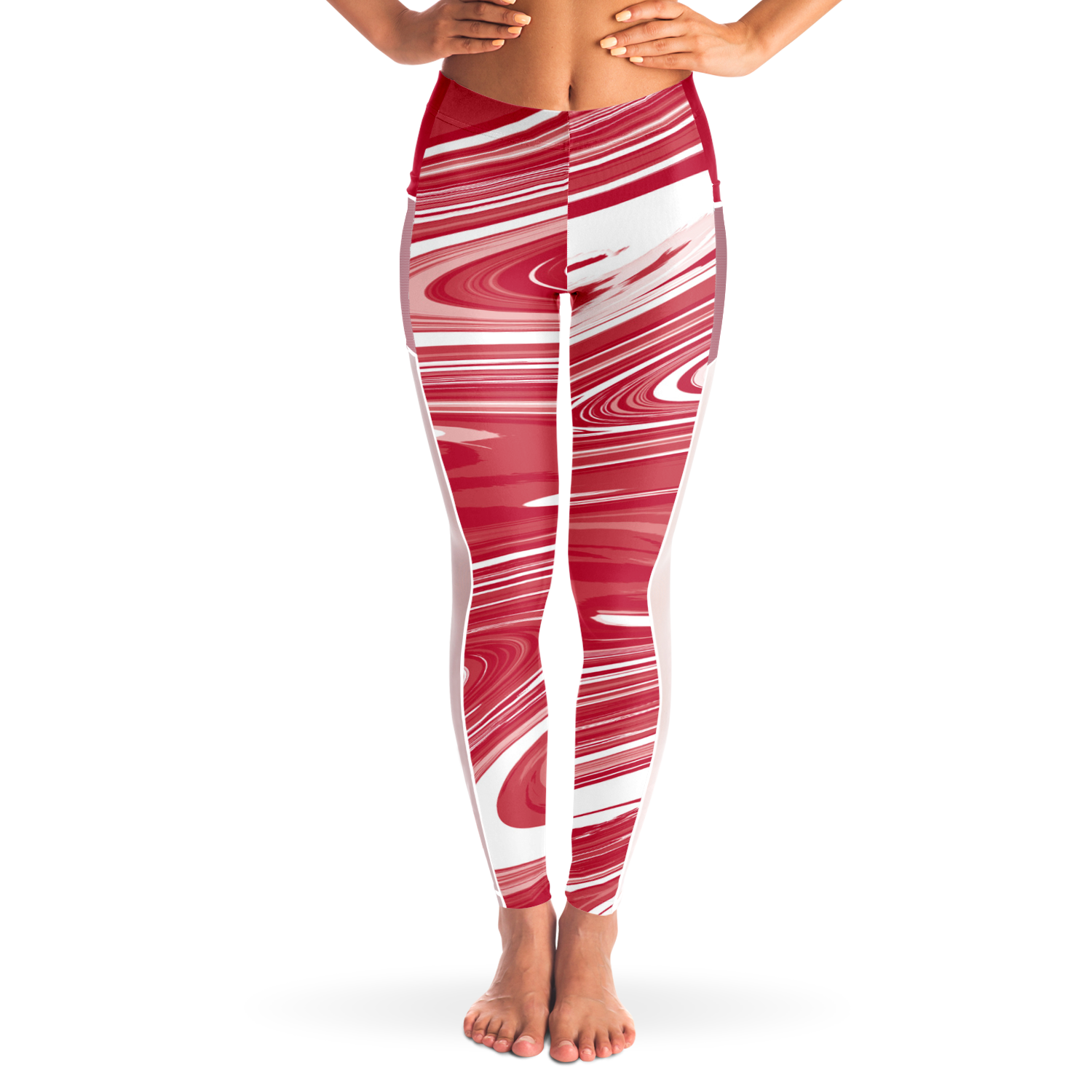 Suminagashi “Crimson Spirit” Leggings
