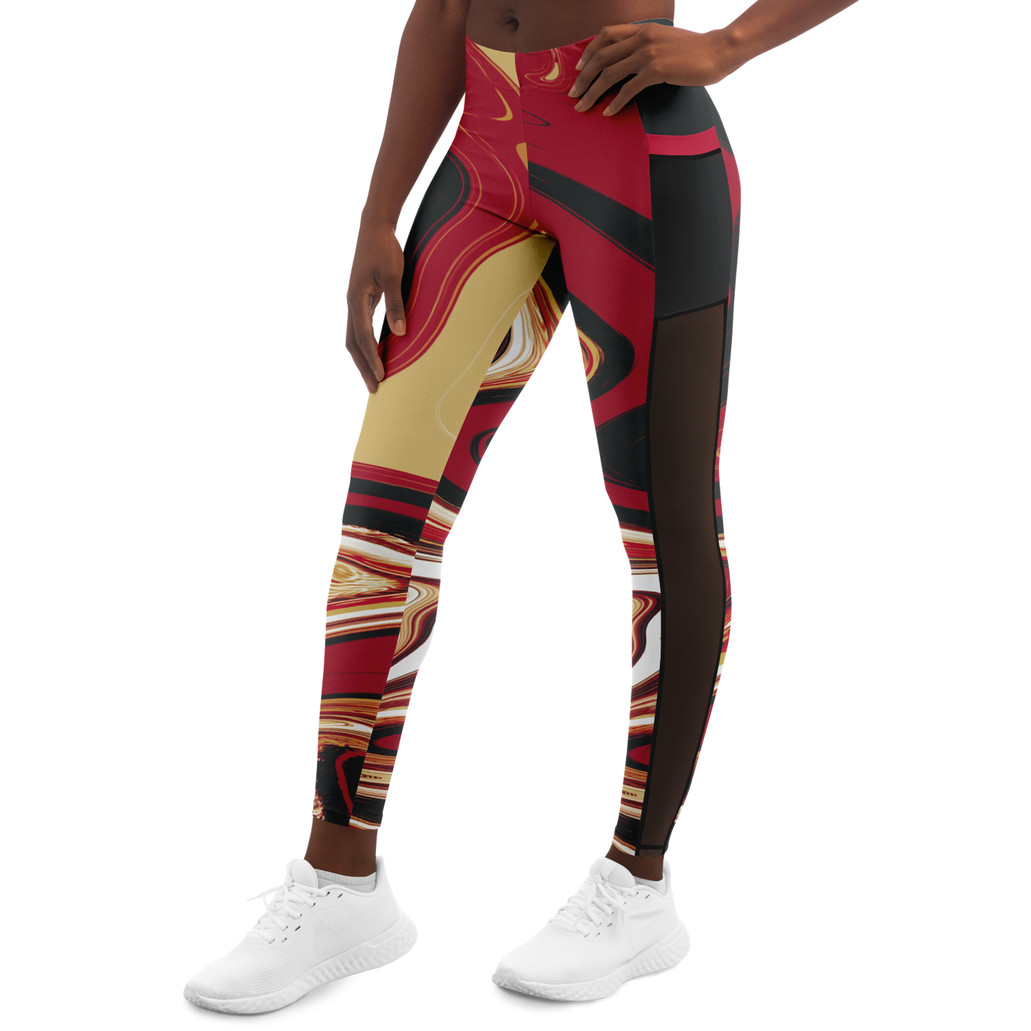 Samurai Suminagashi Mesh Pocket Legging