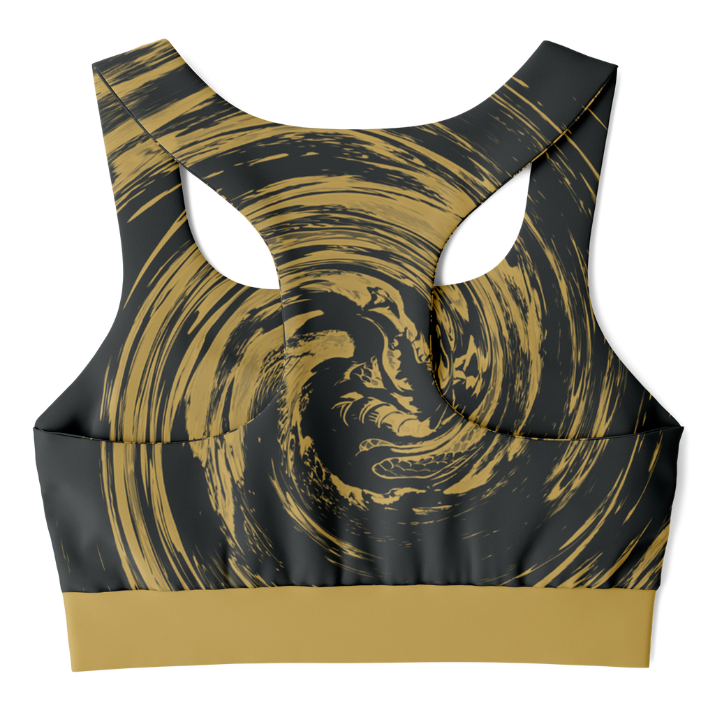 Suminagashi “Gilded Abyss” Padded Sports Bra