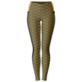 Women's Suminagashi Gilded Abyss Leggings — Charcoal & Gold