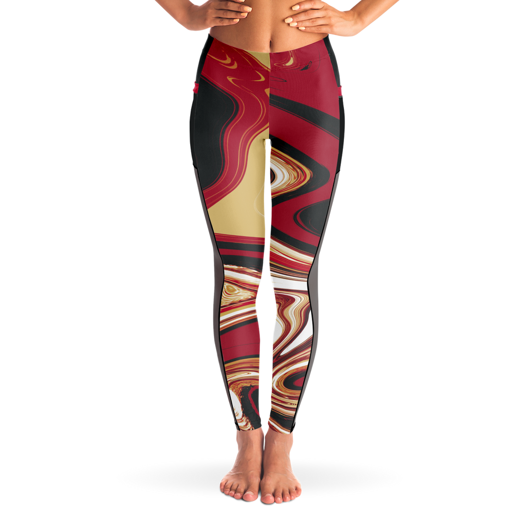 Suminagashi "Inferno Pearl" Leggings