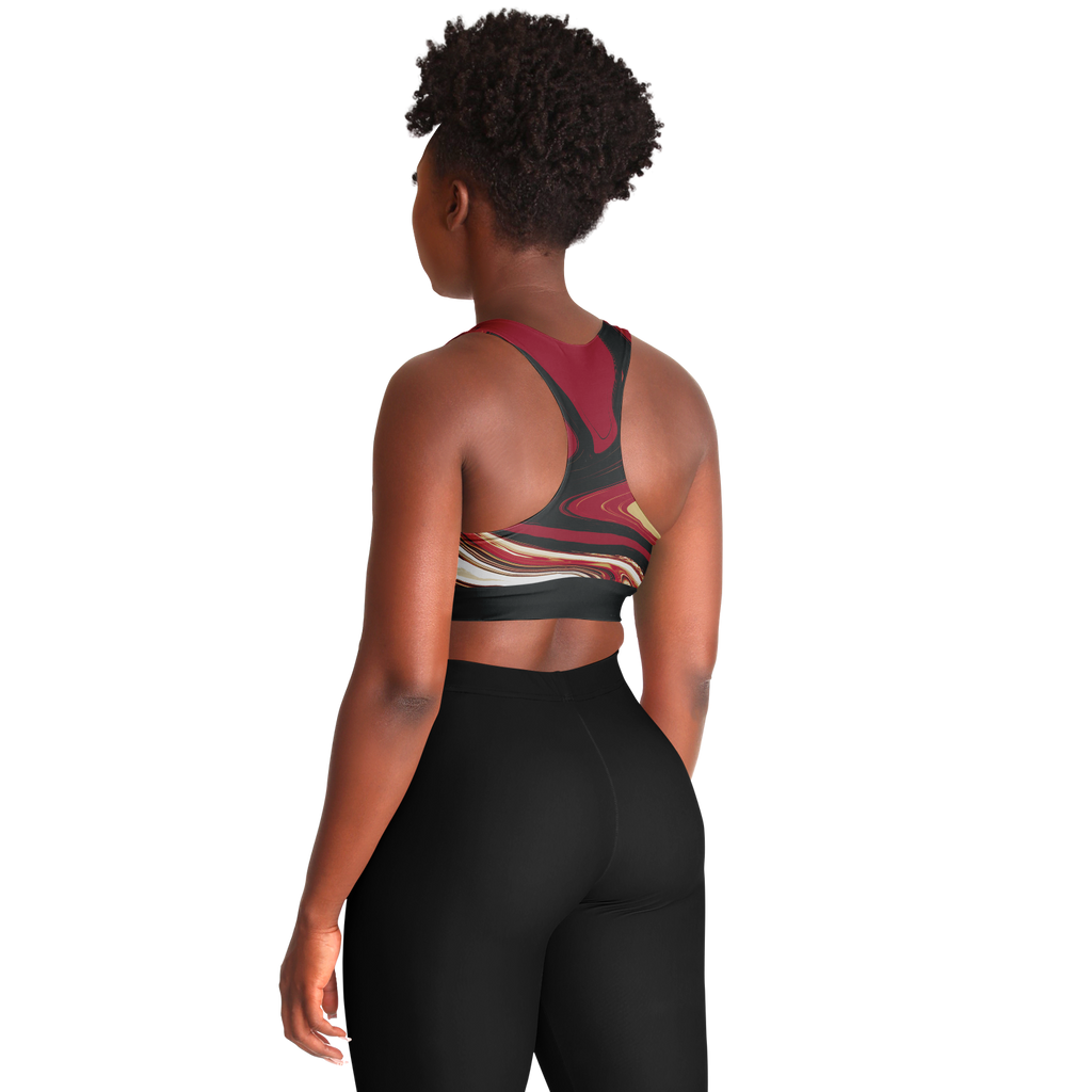 Suminagashi “Imperial Ink” Padded Sports Bra