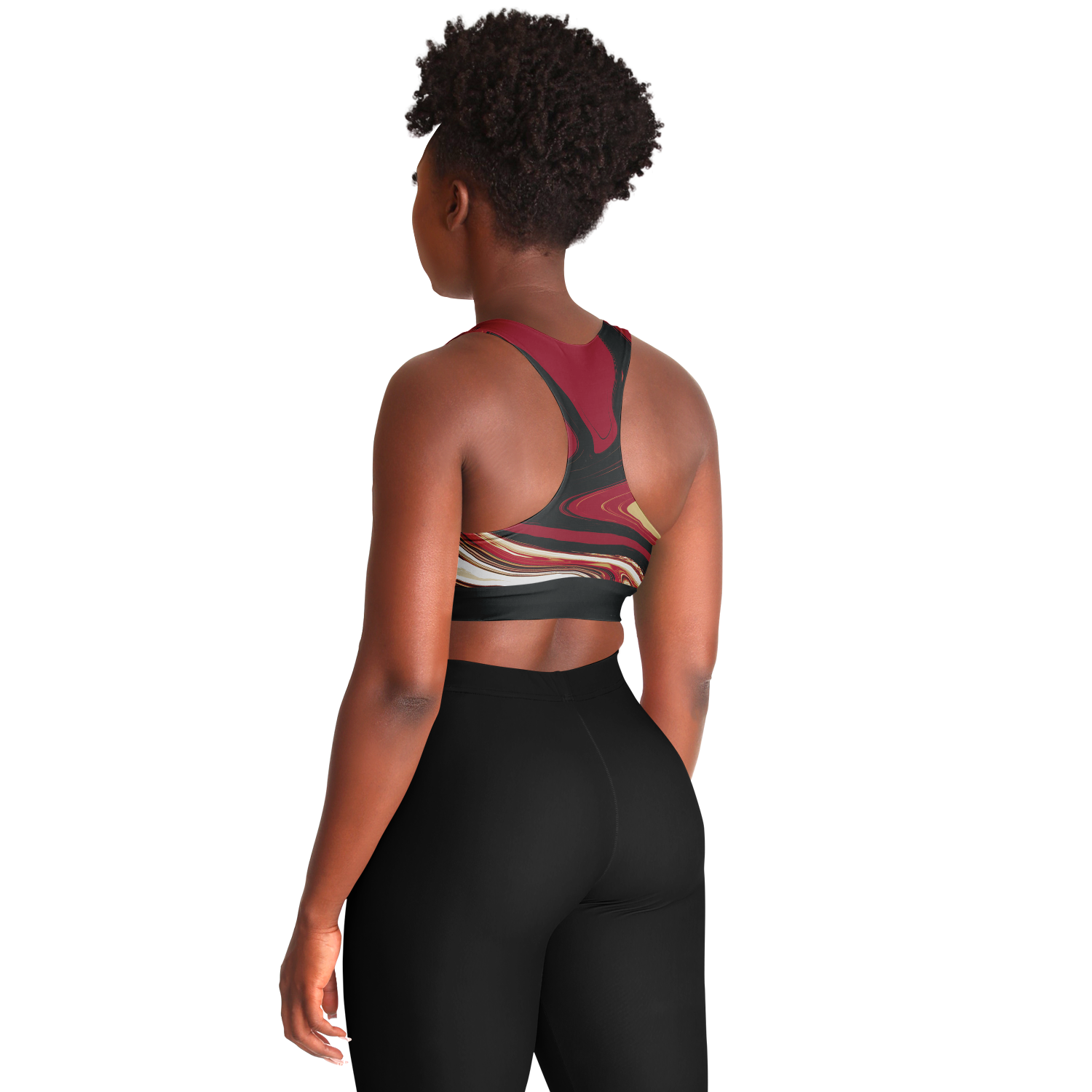 Suminagashi “Imperial Ink” Padded Sports Bra