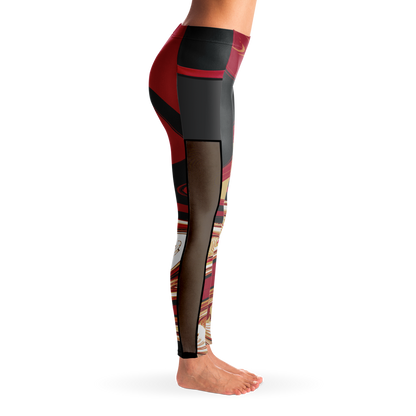 Samurai Suminagashi Mesh Pocket Legging