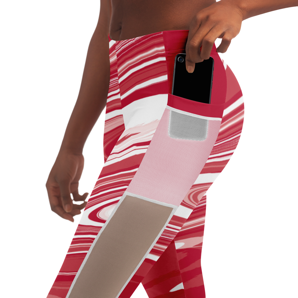 Suminagashi “Crimson Spirit” Leggings