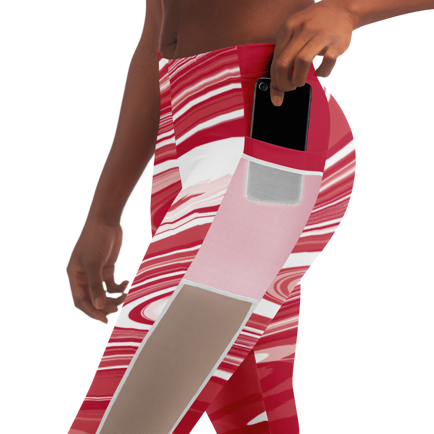 Suminagashi “Crimson Spirit” Leggings