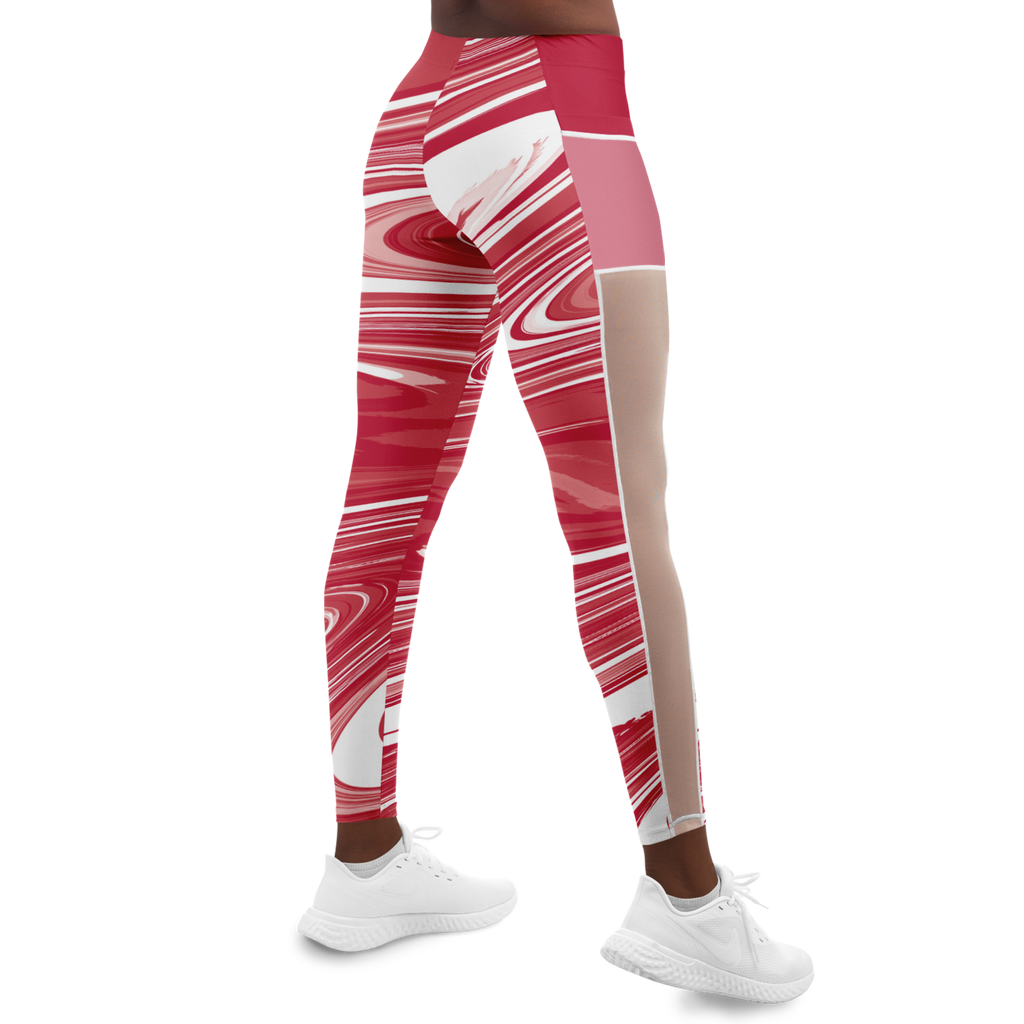 Suminagashi “Crimson Spirit” Leggings