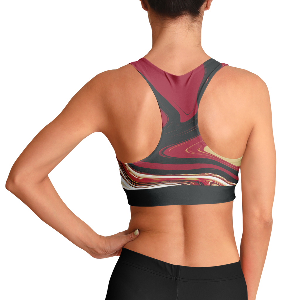 Suminagashi “Imperial Ink” Padded Sports Bra