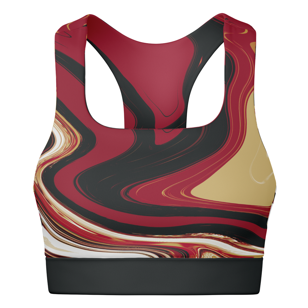 Suminagashi “Imperial Ink” Padded Sports Bra