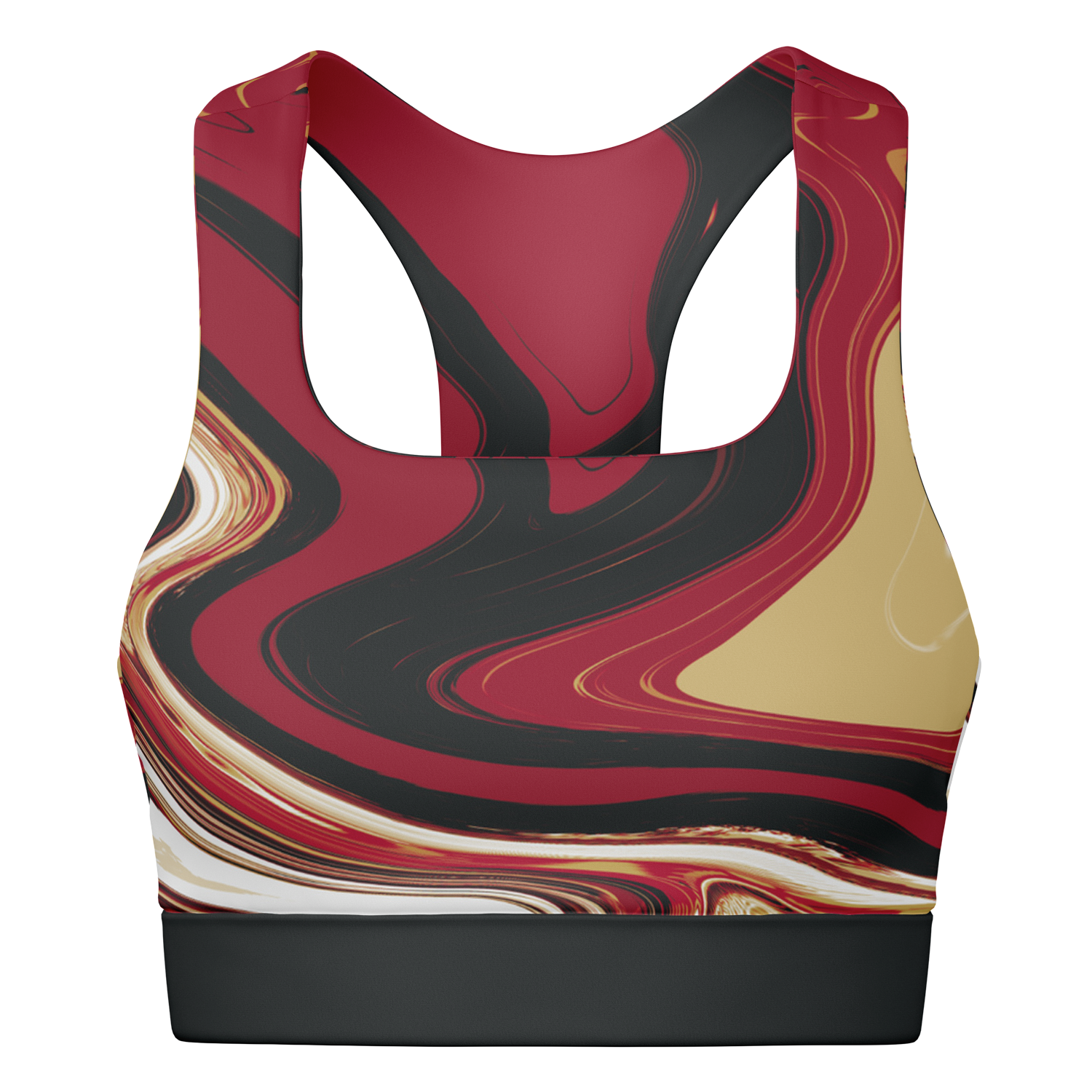 Suminagashi “Imperial Ink” Padded Sports Bra