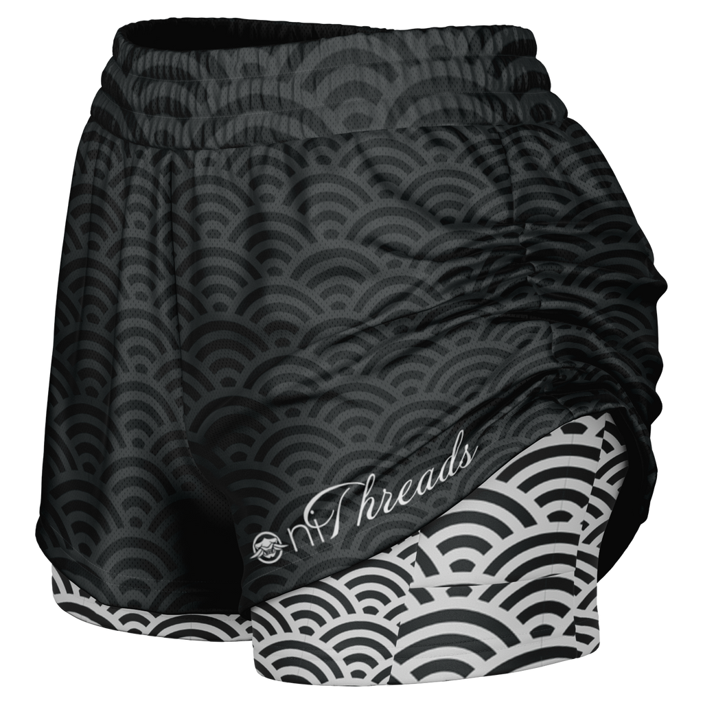 Seigaiha “Mist & Foam” 2-in-1 Shorts