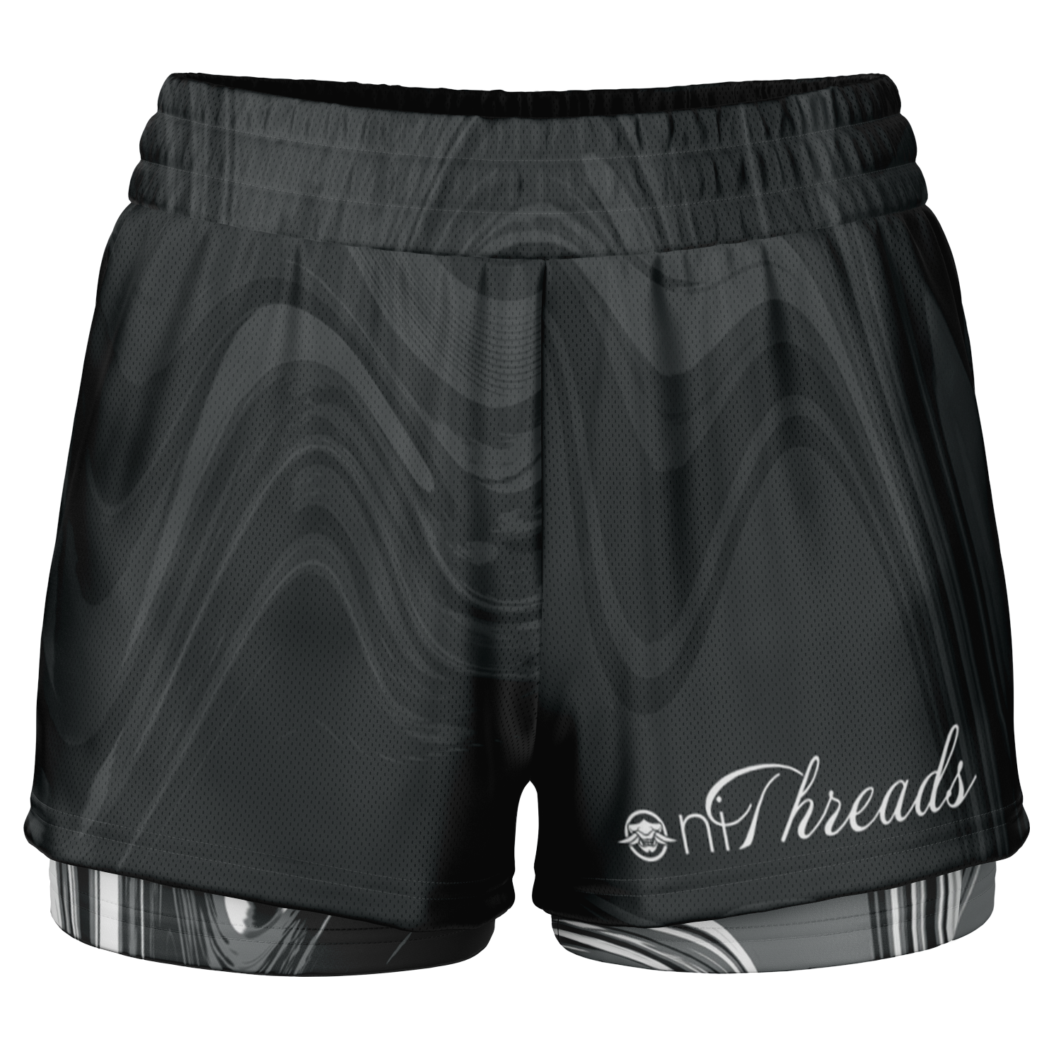 Suminagashi “Iron Smoke” 2-in-1 Shorts - Oni Threads