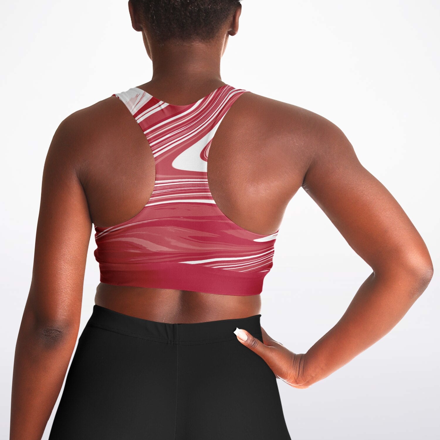 Suminagashi “Crimson Spirit” Padded Sports Bra