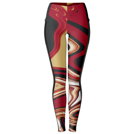 Samurai Suminagashi Mesh Pocket Legging