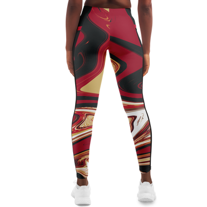 Samurai Suminagashi Mesh Pocket Legging