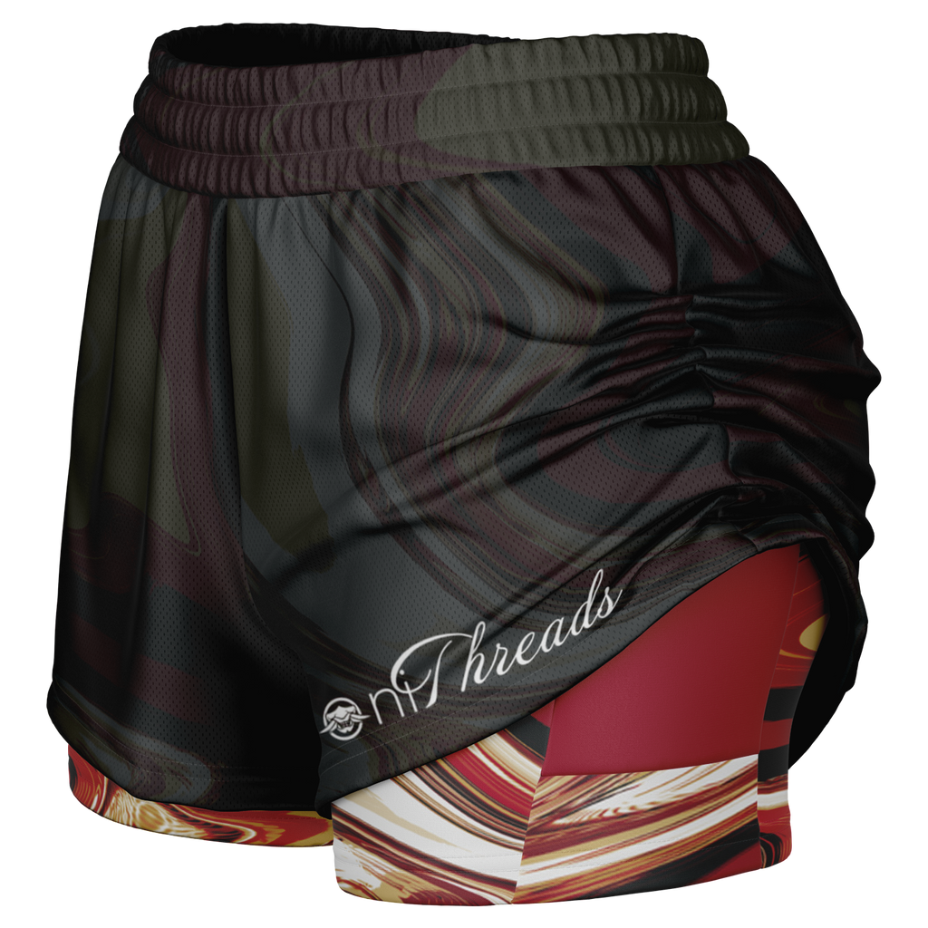 Suminagashi “Imperial Ink” 2-in-1 Shorts