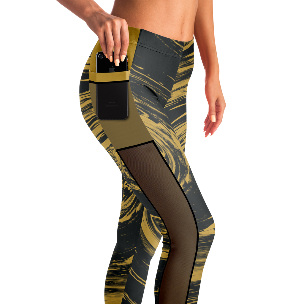 Suminagashi “Gilded Abyss” Leggings