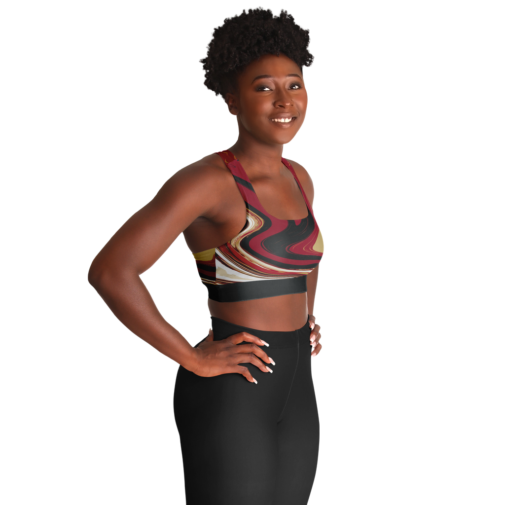 Suminagashi “Imperial Ink” Padded Sports Bra