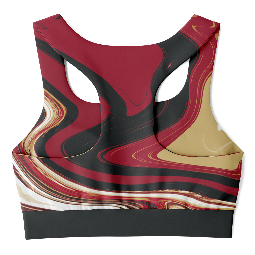 Suminagashi “Imperial Ink” Padded Sports Bra