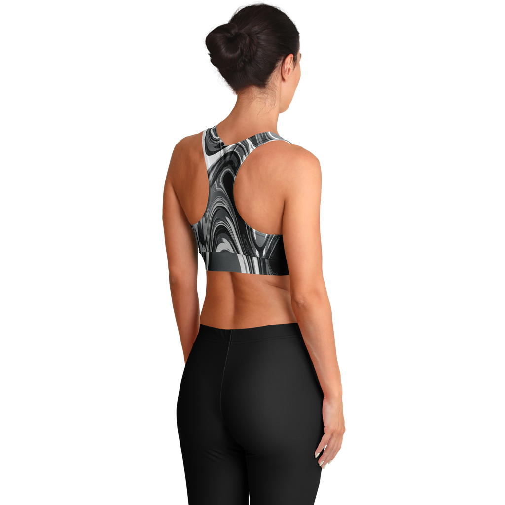 Suminagashi “Iron Smoke” Padded Sports Bra