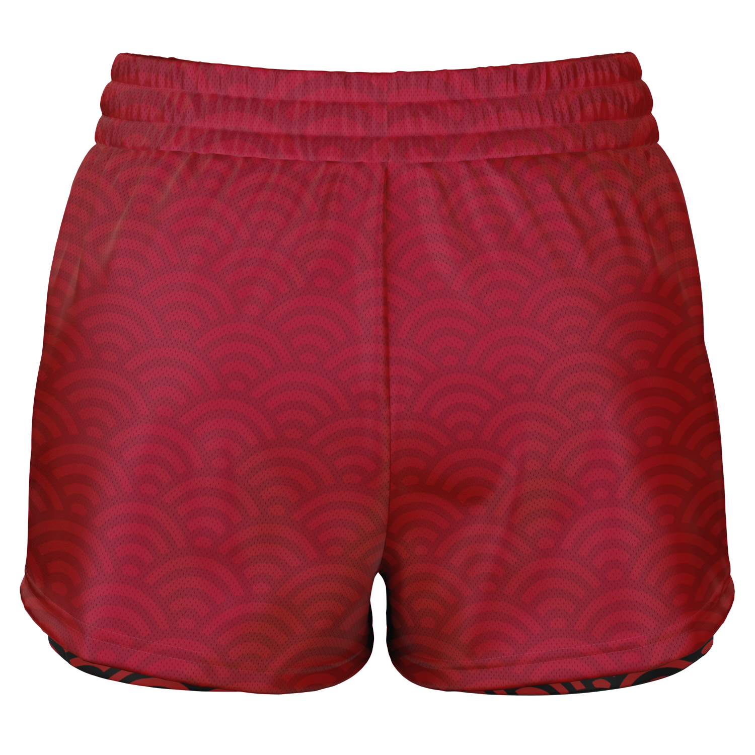 Seigaiha “Crimson Current” 2-in-1 Shorts
