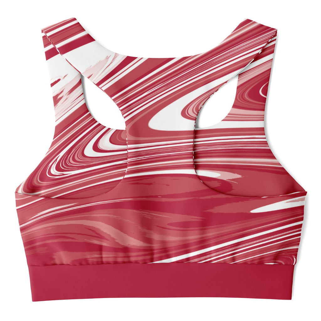 Suminagashi “Crimson Spirit” Padded Sports Bra