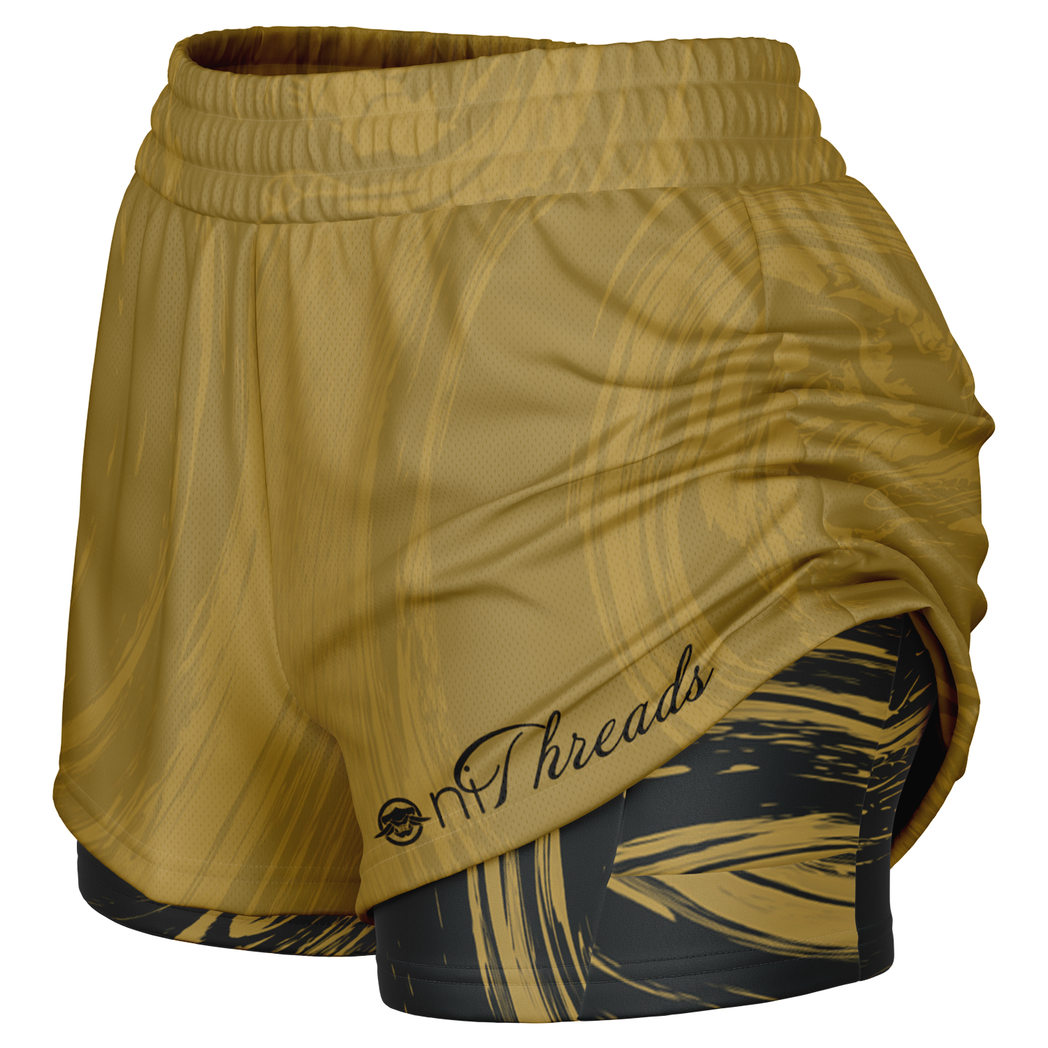 Suminagashi “Gilded Abyss” 2-in-1 Shorts - Oni Threads