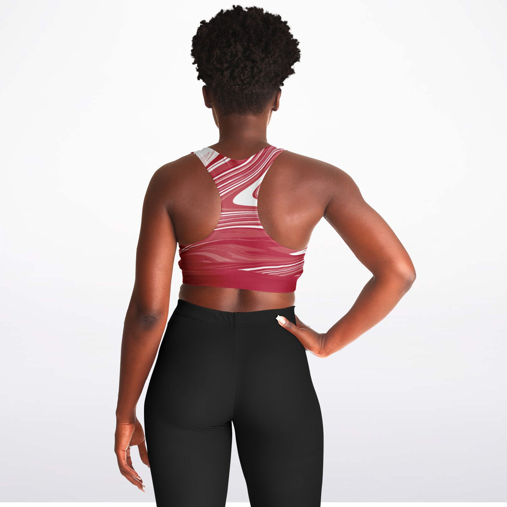 Suminagashi “Crimson Spirit” Padded Sports Bra