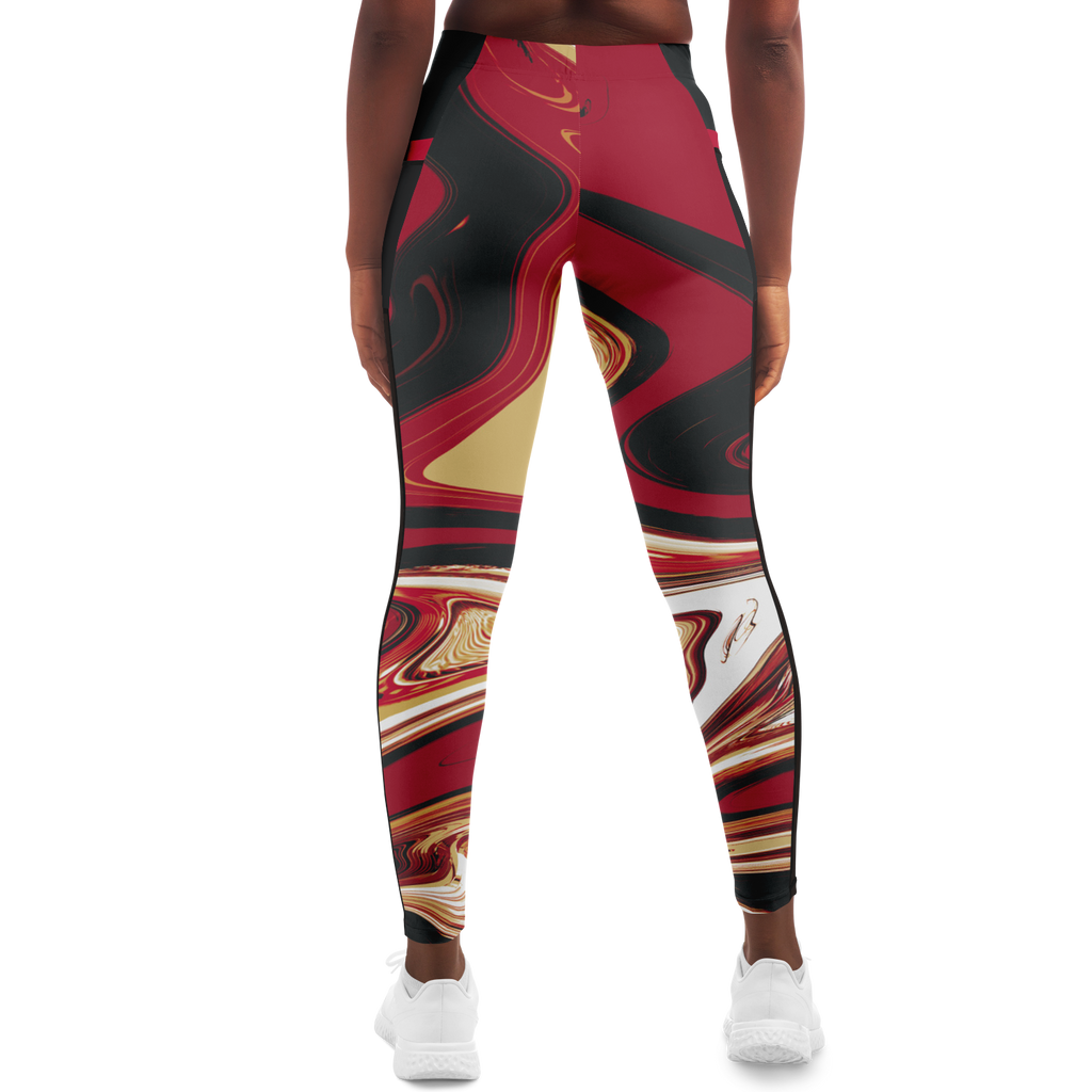 Suminagashi "Inferno Pearl" Leggings