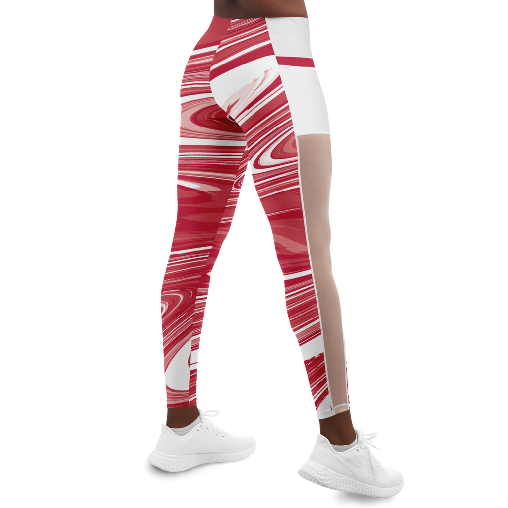Suminagashi “Crimson Spirit” Leggings