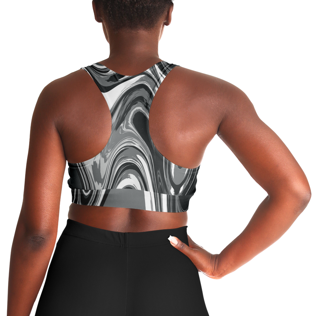 Suminagashi “Iron Smoke” Padded Sports Bra