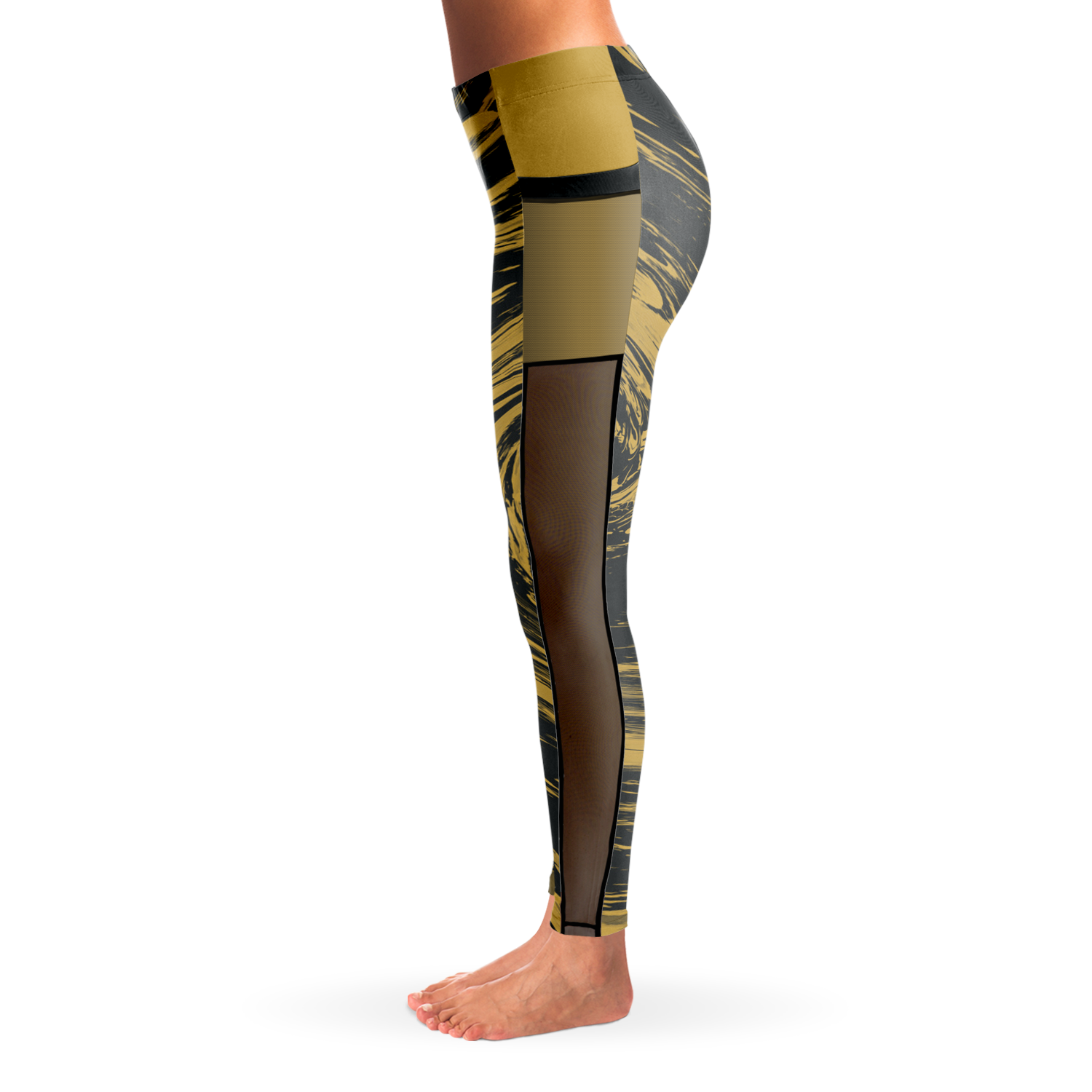 Seigaiha “Gilded Tide” Leggings