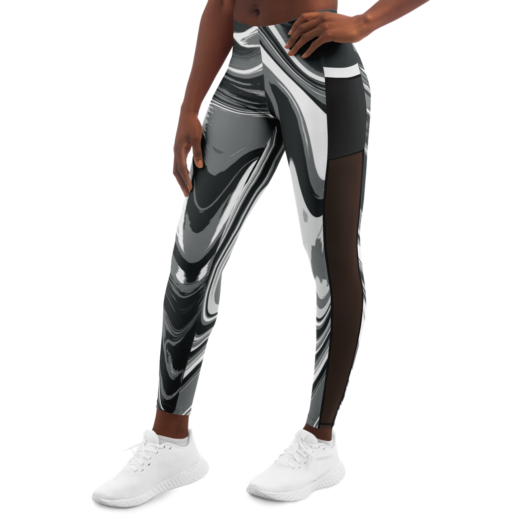 Suminagashi “Iron Smoke” Leggings