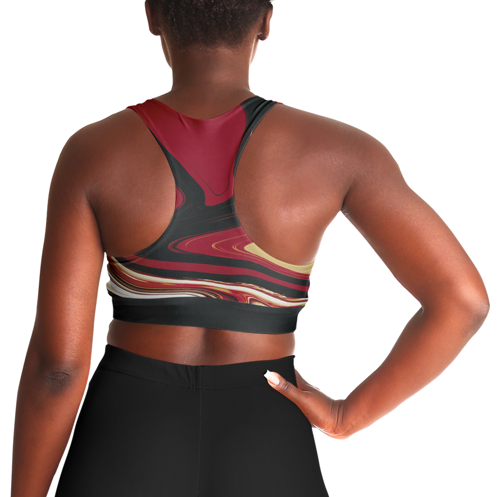 Suminagashi “Imperial Ink” Padded Sports Bra