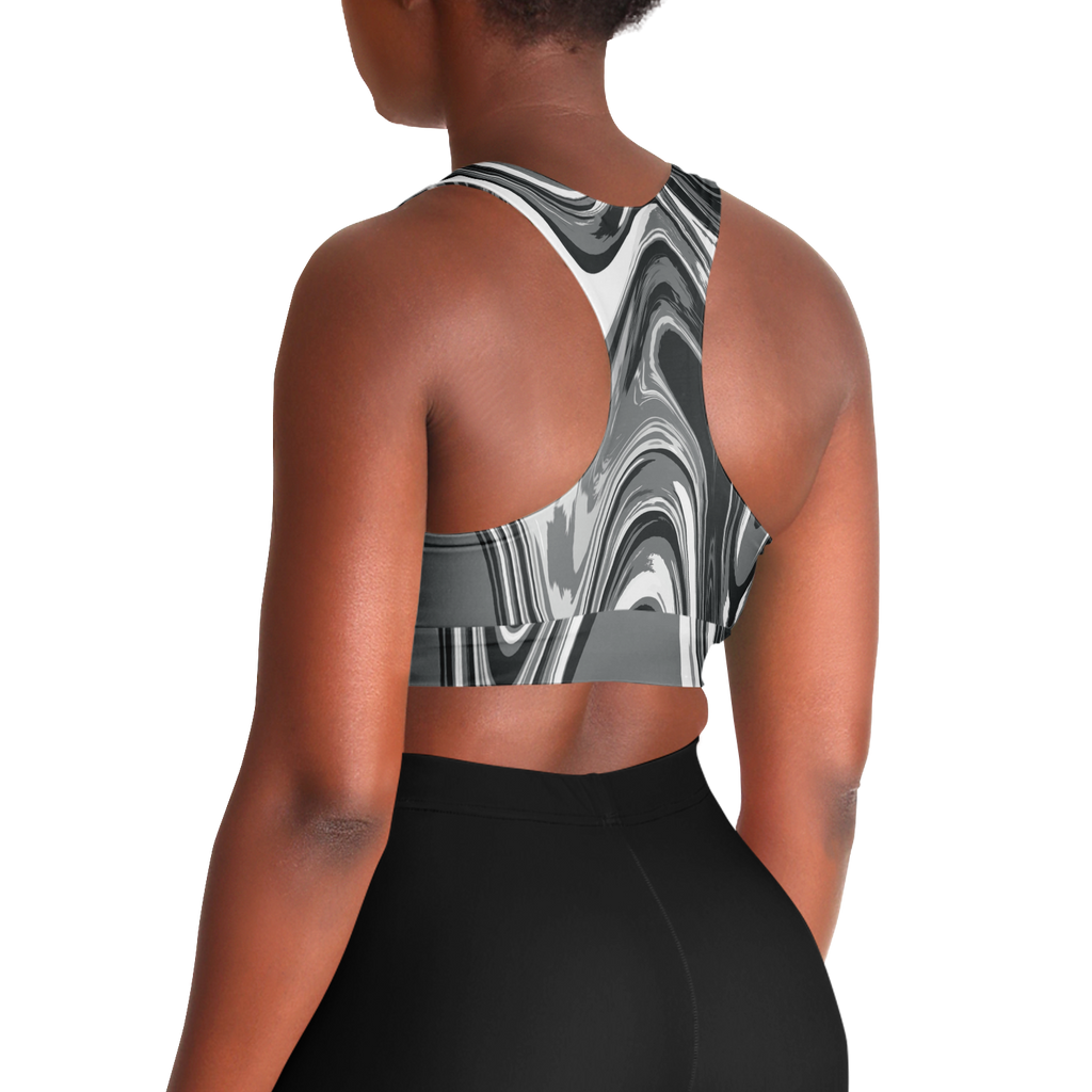 Suminagashi “Iron Smoke” Padded Sports Bra