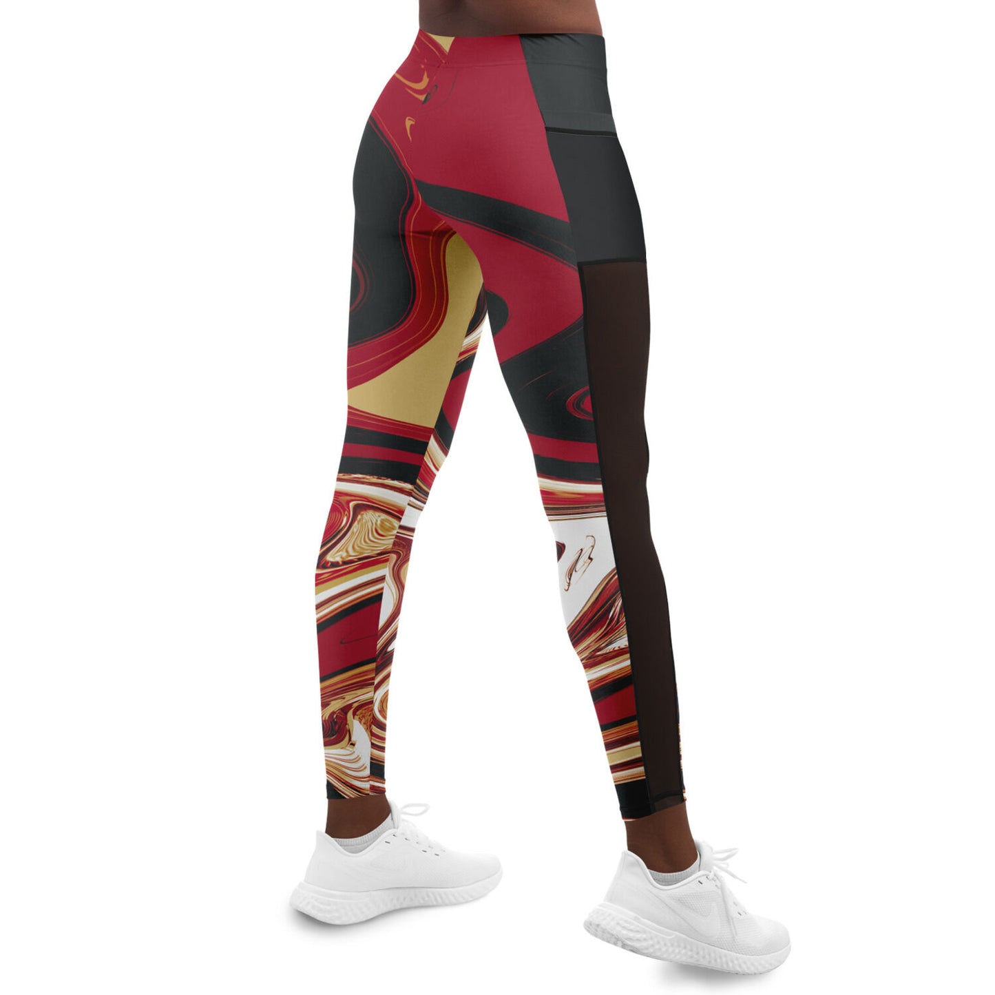 Samurai Suminagashi Mesh Pocket Legging