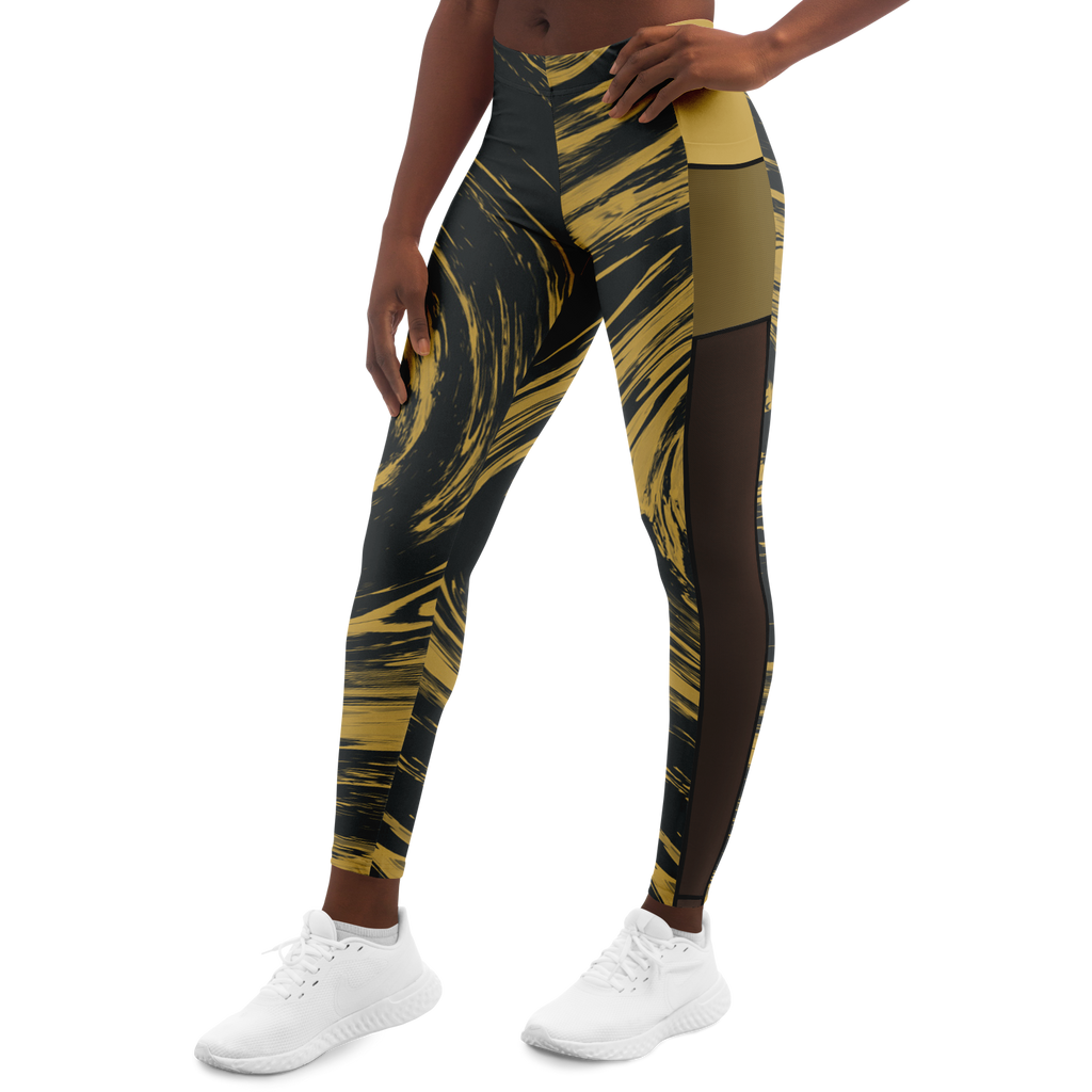Suminagashi “Gilded Abyss” Leggings