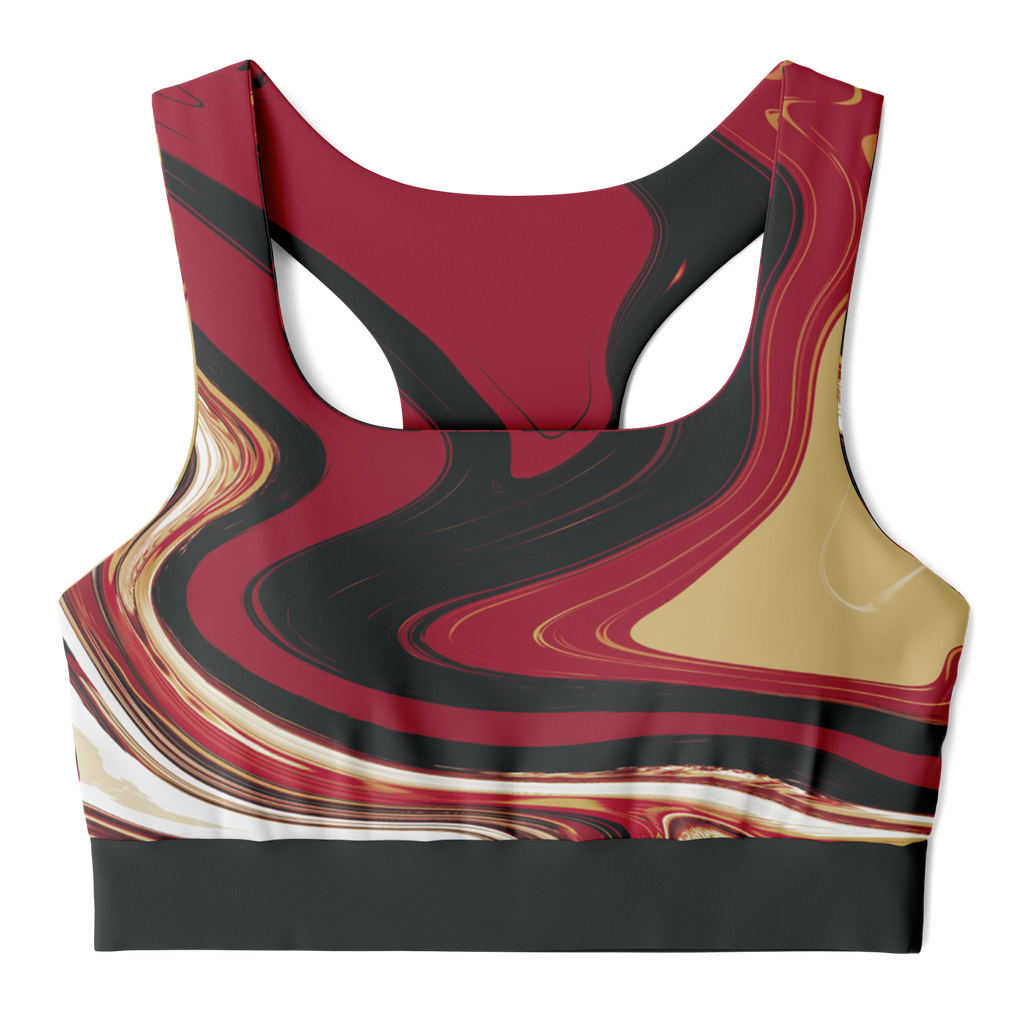 Suminagashi “Imperial Ink” Padded Sports Bra