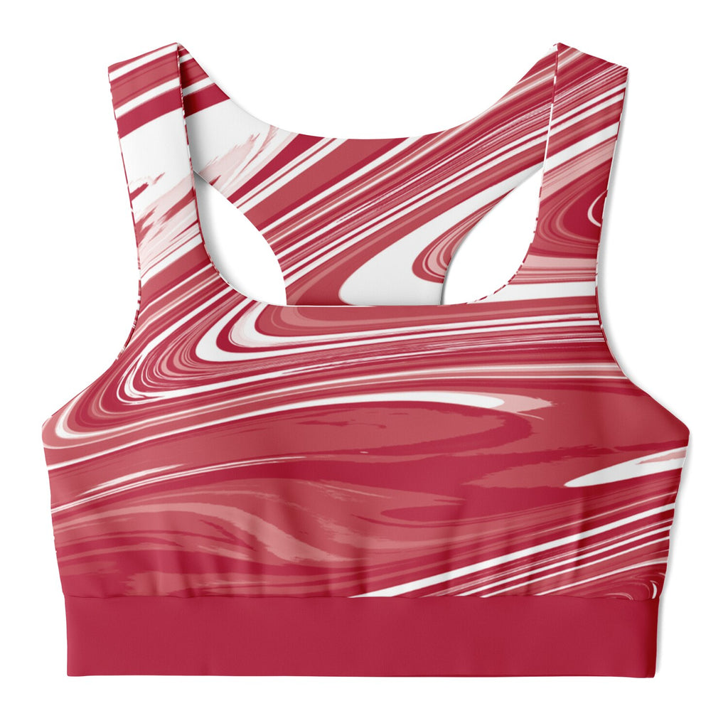 Suminagashi “Crimson Spirit” Padded Sports Bra