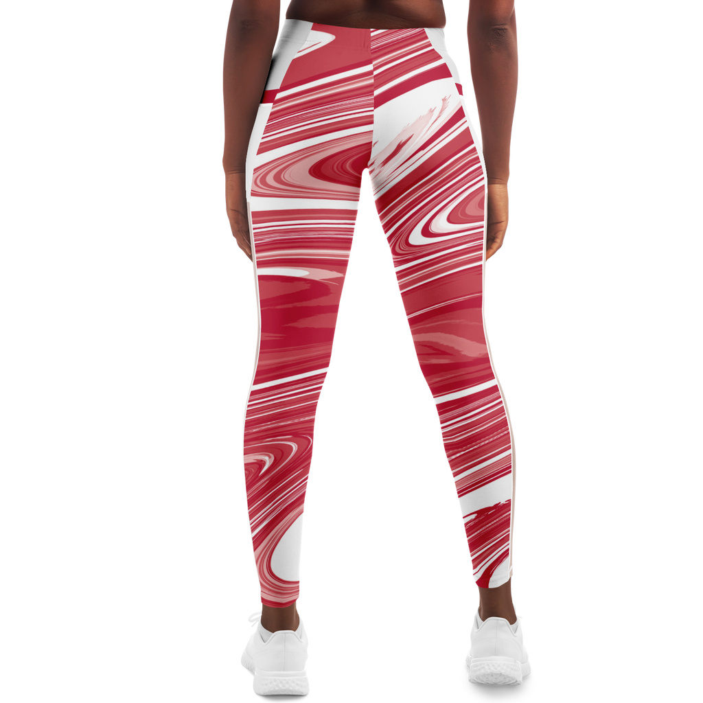 Suminagashi “Crimson Spirit” Leggings