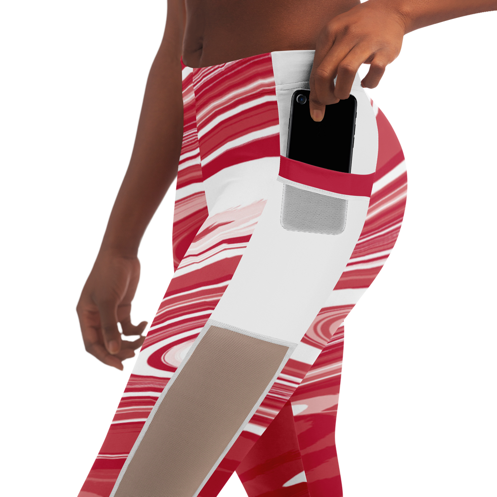 Suminagashi “Crimson Spirit” Leggings